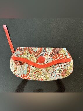 Women’s Ebisu Paisley Clutch Purse Rust Multi-colored / Bo-Ho Wristlet